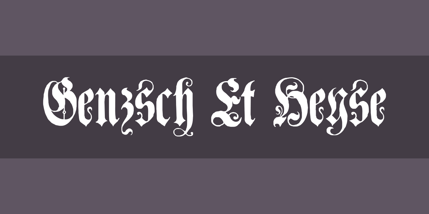 Beispiel einer Genzsch Et Heyse Alternate Regular-Schriftart